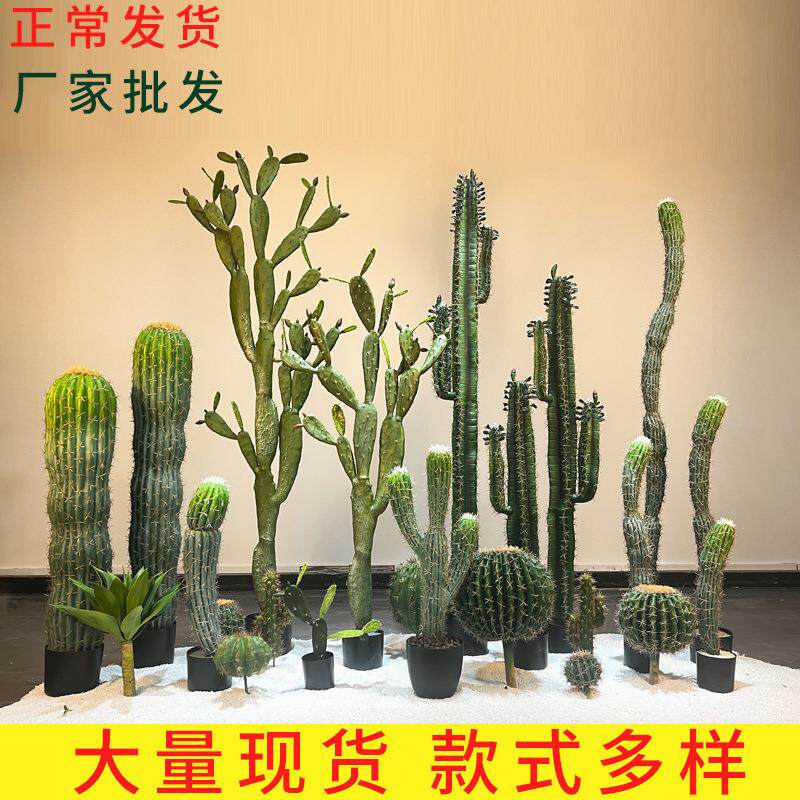 北欧仿真绿植仙人柱大型仙人掌落地室内客厅服装店铺橱窗装饰摆件