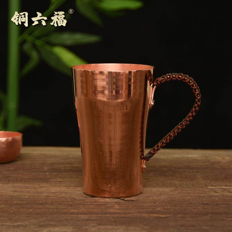 纯手工紫铜水杯 黄铜茶杯加厚铜杯 纯铜杯子 口杯大茶缸子