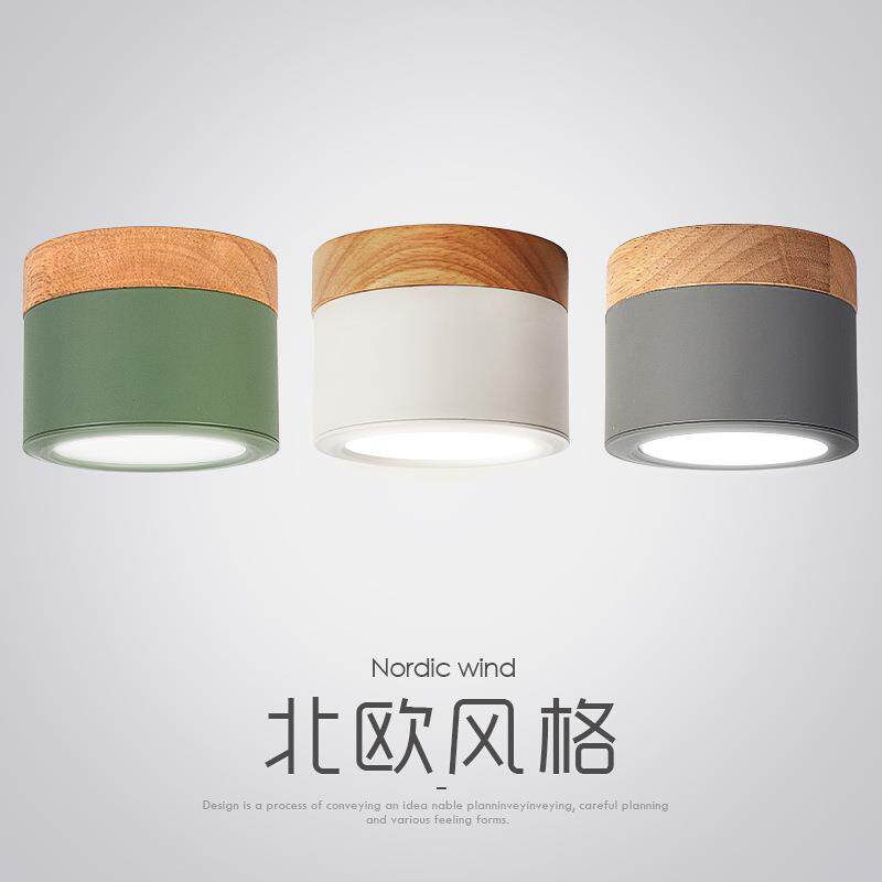 免打孔led明装筒灯简约现代过道走廊灯玄关入户门厅灯天花吊顶灯