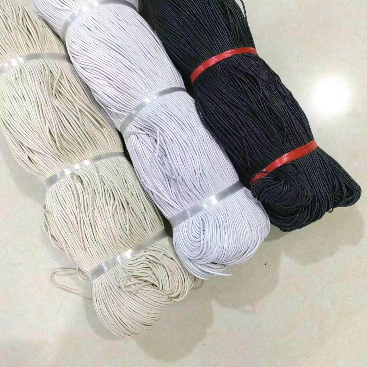 黑色蜡线本白漂白咖啡2mm国产蜡线圆棉纱蜡绳1.5mm服装辅料饰品绳