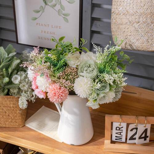 装饰品绣球花束仿真花植物盆景婚庆INS风仿真花墙玫瑰花MW66781