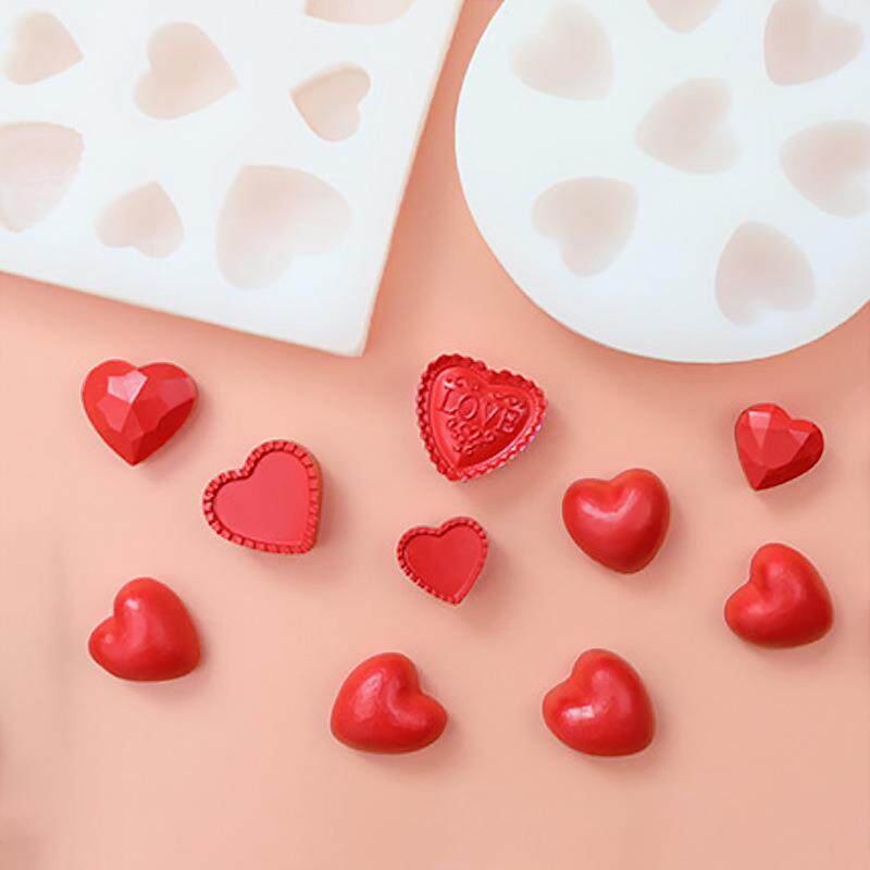 diy蜡烛蛋糕装饰烘焙心形巧克力模具 多种造型爱心鸡心 硅胶模具
