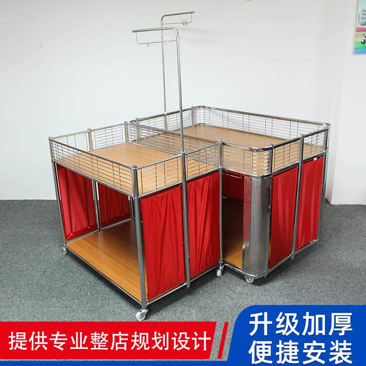 超市促销车 不锈钢可折叠促销货架商场药店服装店特价促销台花车