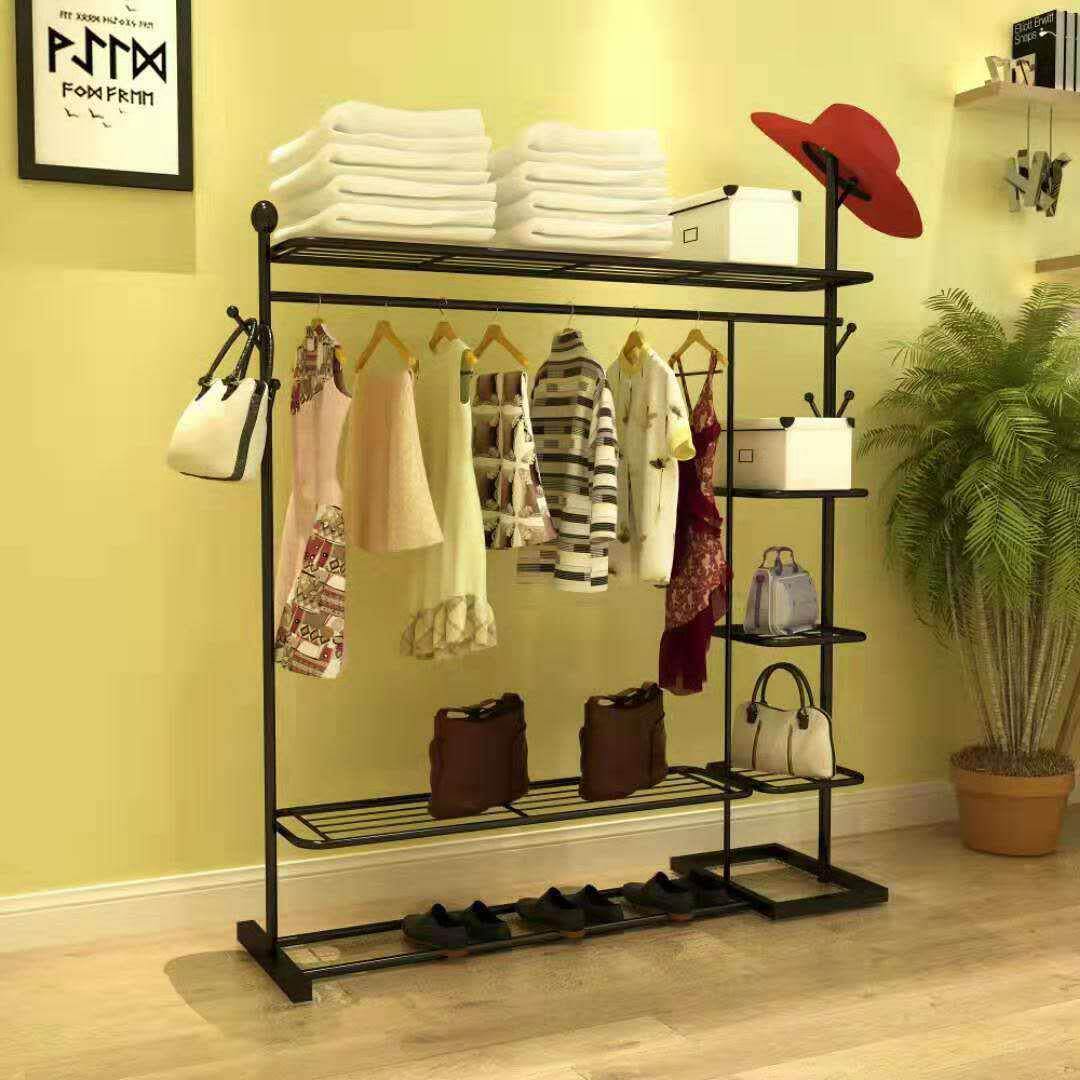 落地衣帽架室内挂衣服架简易晾衣架折叠家用凉衣服架子衣服展示架