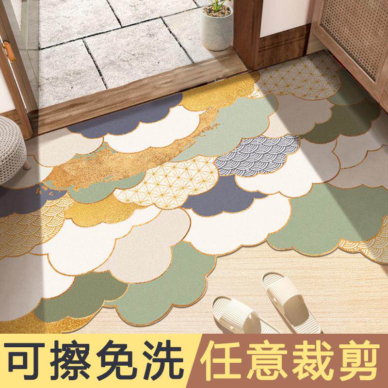 北欧风入户地垫进门垫pvc可裁剪家用玄关除尘防滑脚垫免洗防滑毯