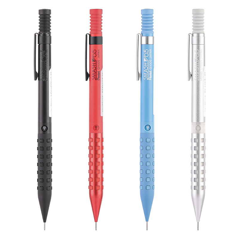 【限定亮面款】官方旗舰店 日本Pentel派通自动铅笔SMASH金属商务0.5专业设计制图不易断芯低重心重手感Q1005