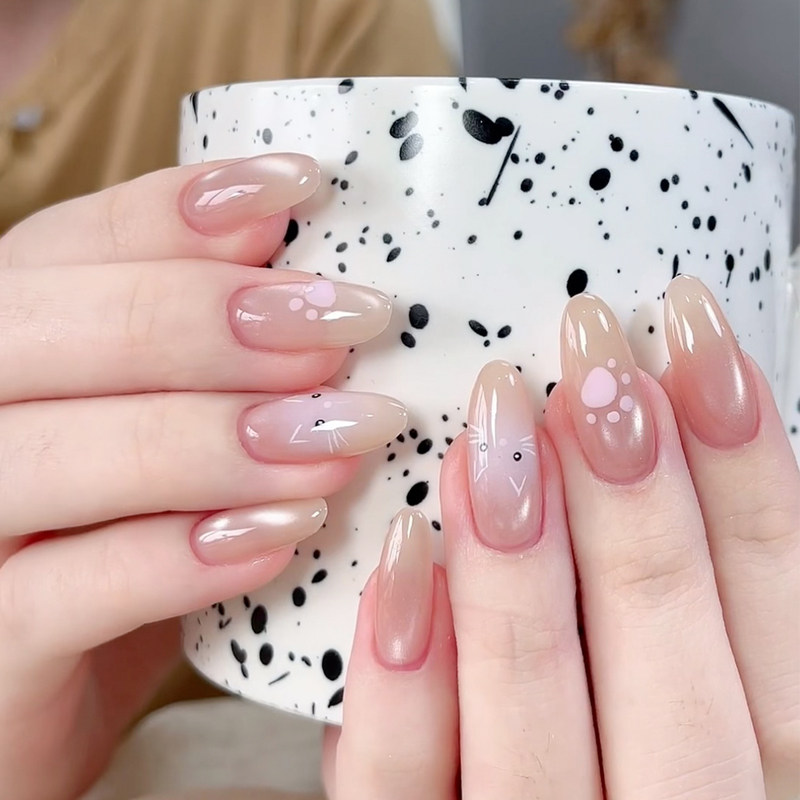 夏日甜美风穿戴甲片杏仁甲手工美甲甲片卡通渐变萌妹百搭假指甲片,彩妆/香水/美妆工具,穿戴甲/甲片,淘宝优惠券,粉丝福利购,淘宝优惠卷