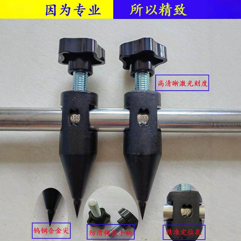 钳工划线地规外墙装修分格神器钨钢合金带刻度木工画线大圆规划规