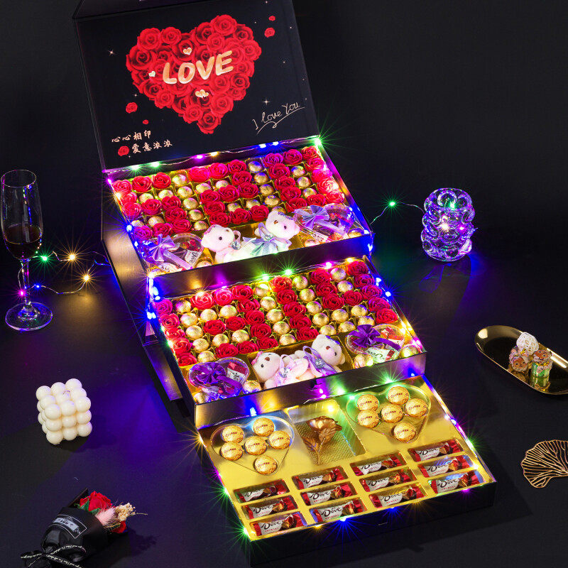 德芙巧克力礼盒装生日情人节圣诞礼物送女友老婆仪式感零食品批发