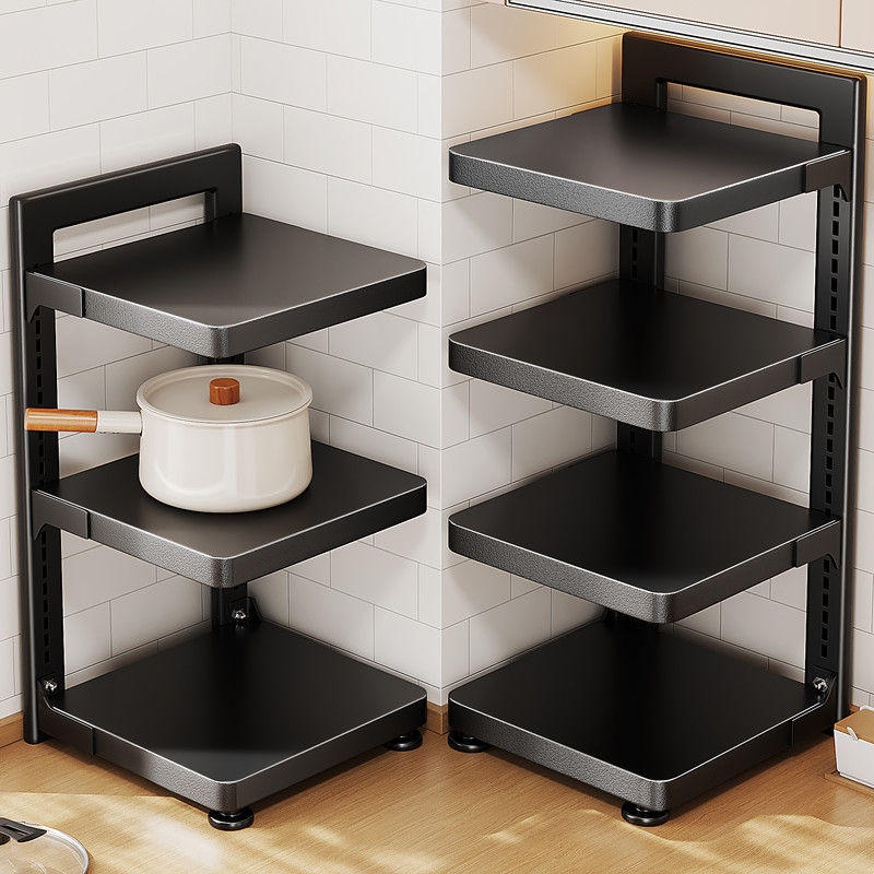 新款厨房多功能置物架放锅具多层收纳锅架子水槽下落地台面柜内架