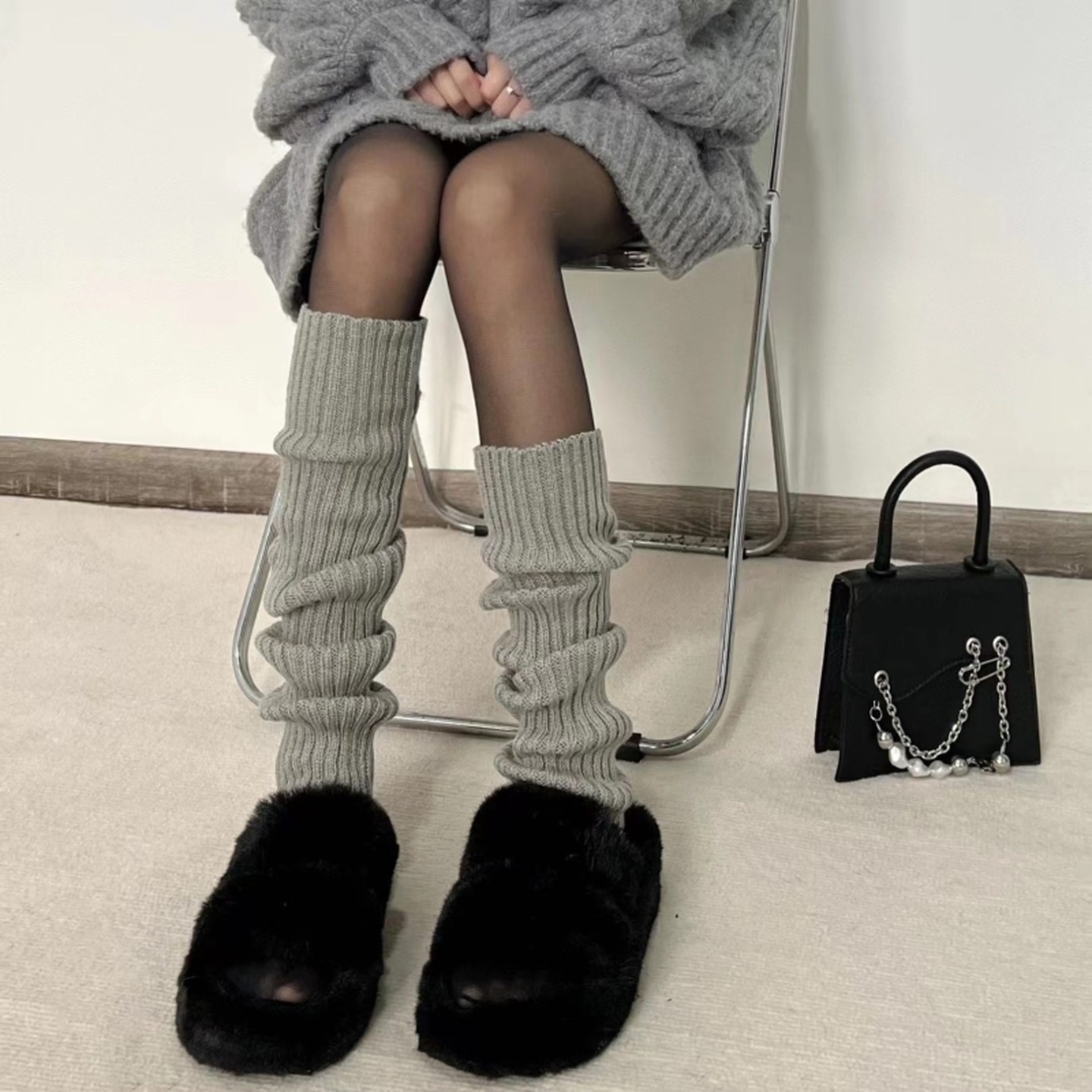 加厚加长堆堆袜套修饰腿型粗腿显瘦叠穿毛线保暖女秋冬季甜美可爱,女士内衣/男士内衣/家居服,长筒袜,淘宝优惠券,粉丝福利购,淘宝优惠卷