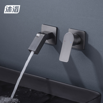 枪灰暗装万向墙排防溅水龙头