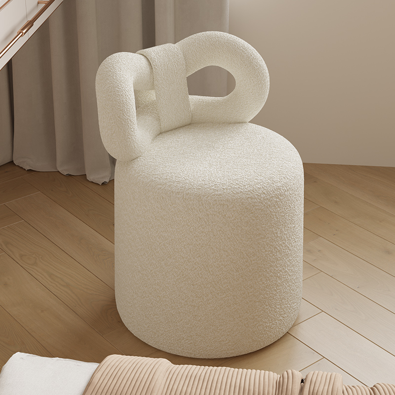 网红蝴蝶结化妆椅化妆凳化妆台椅子女生卧室靠背凳子可爱公主圆凳