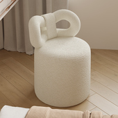 网红蝴蝶结化妆椅化妆凳化妆台椅子女生卧室靠背凳子可爱公主圆凳