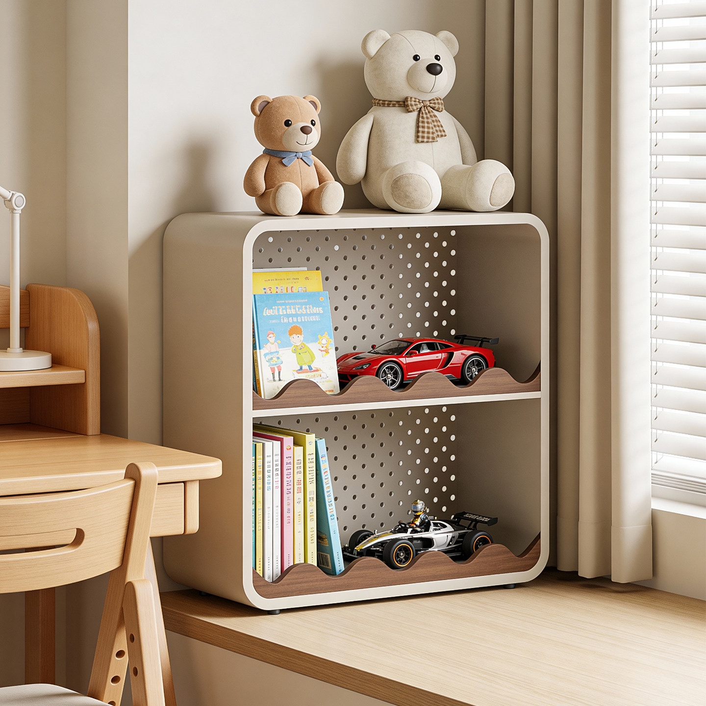 儿童玩具收纳柜飘窗置物架多层铁艺书架可爱风展示柜大容量床边柜,住宅家具,儿童储物架/收纳架,淘宝优惠券,粉丝福利购,淘宝优惠卷