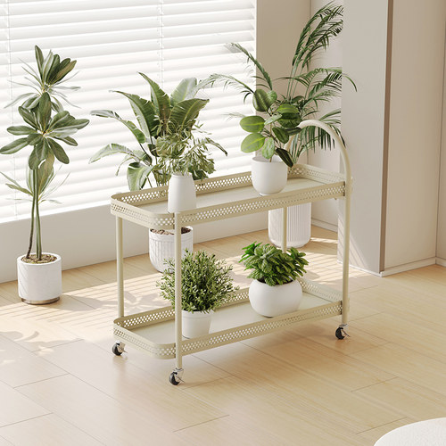 耶特可移动奶油风铁艺花架