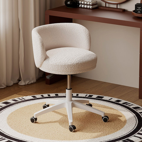 耶特奶油风移动升降旋转化妆凳