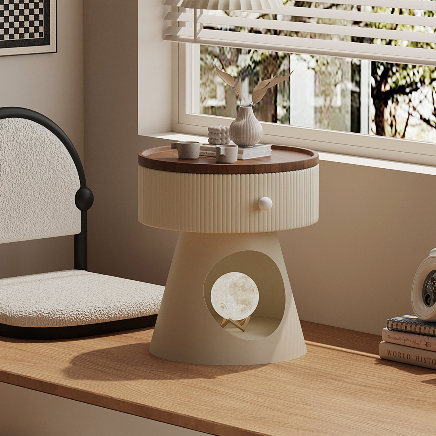 耶特人宠共用奶油风飘窗小桌子