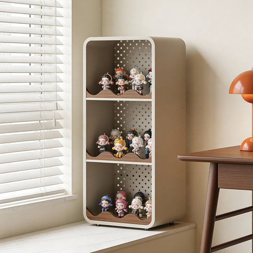 奶油风手办展示收纳柜