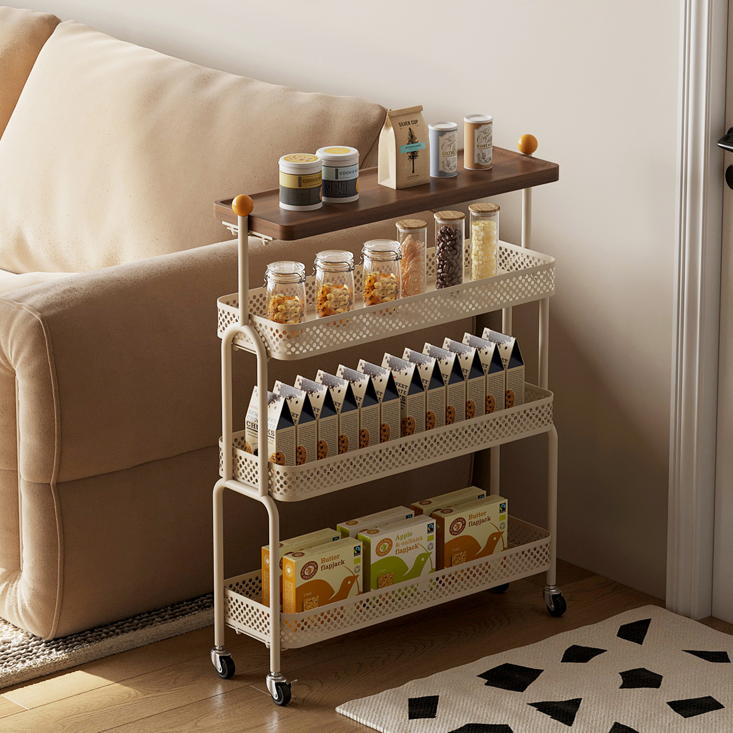 耶特可移动沙发极窄边几不占地方