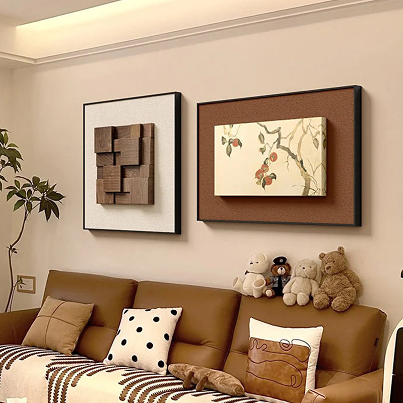 立体实木客厅装饰画法式中古风高级感挂画卧室床头壁画2025新款,家居饰品,现代装饰画,淘宝优惠券,粉丝福利购,淘宝优惠卷