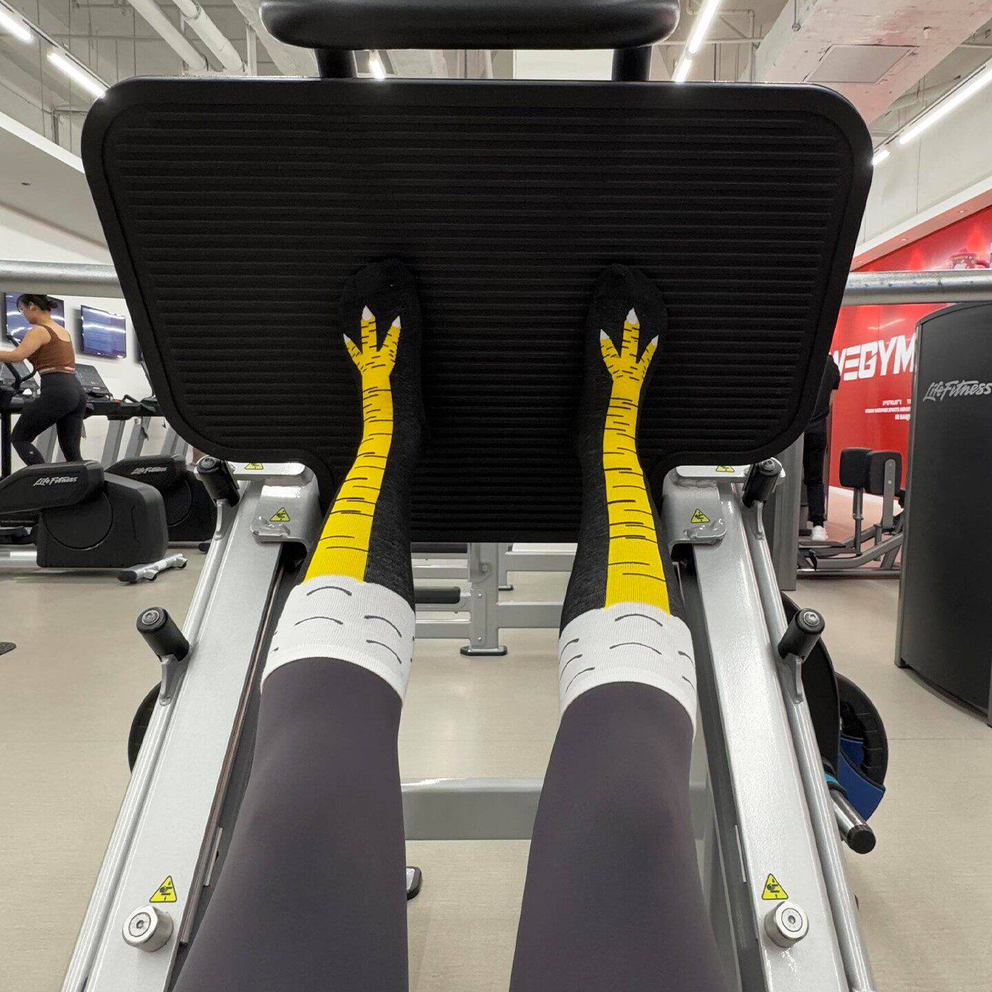 健身鸡爪袜子女款搞怪长筒袜丑萌显瘦过膝趣味瑜伽袜子创意地板袜