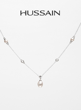 赫生无息珍珠满天星锁骨链女