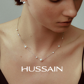 官方正品 赫生HUSSAIN星点淡水珍珠项链S925银满天星千金感颈链