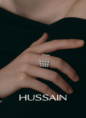 HUSSAIN扉间天然淡水珍珠戒指