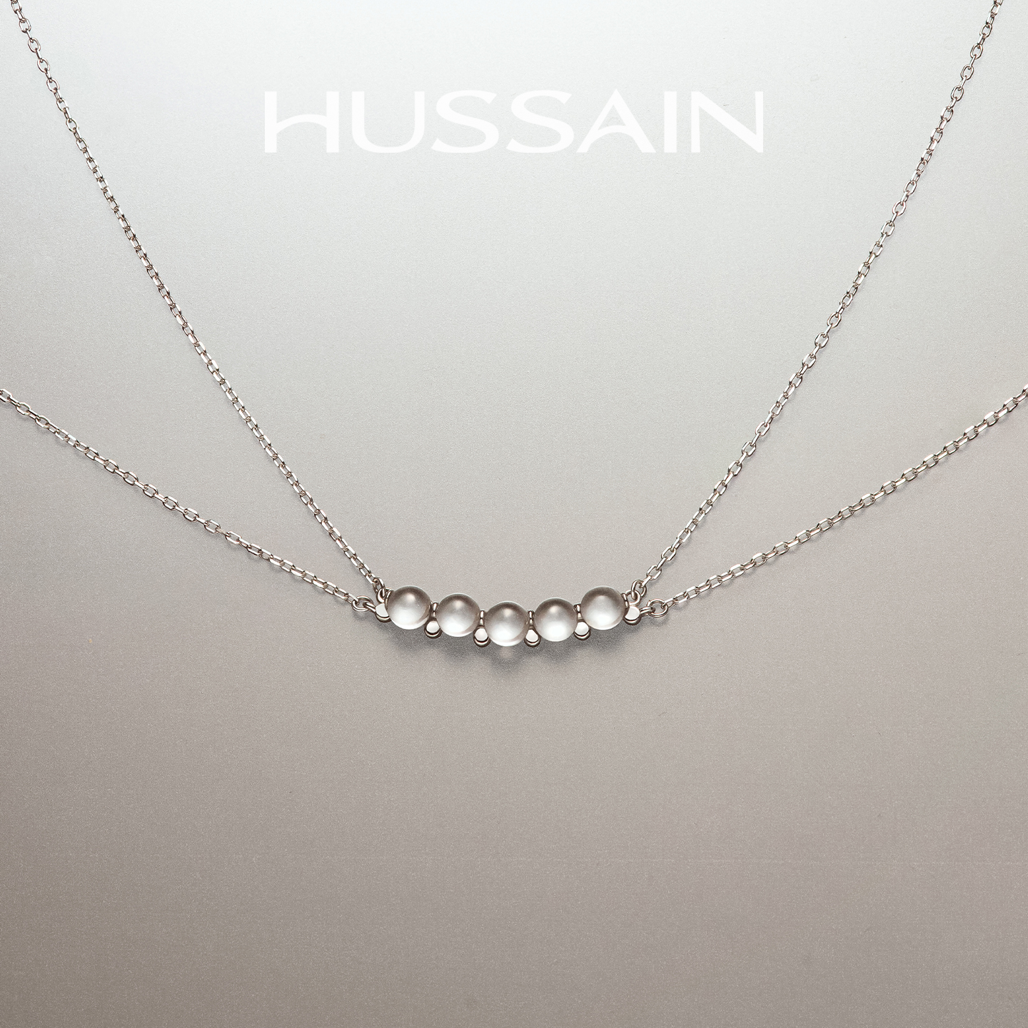 天然白水晶吊坠项链女