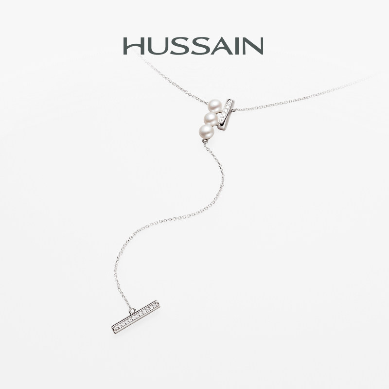 赫生HUSSAIN平移长款珍珠项链图片