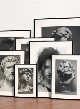 黑色铝合金画框定制相框空框挂墙a4A3外框4k8开素描作品尺寸装裱