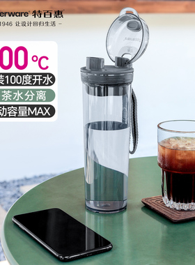 【政府补贴】特百惠晶彩max大容量600ml塑料运动水杯壶少女男学生