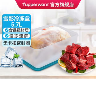 特百惠雪影冷冻超大保鲜盒冰箱冷冻密封储藏收纳套装 5.7L送礼佳品