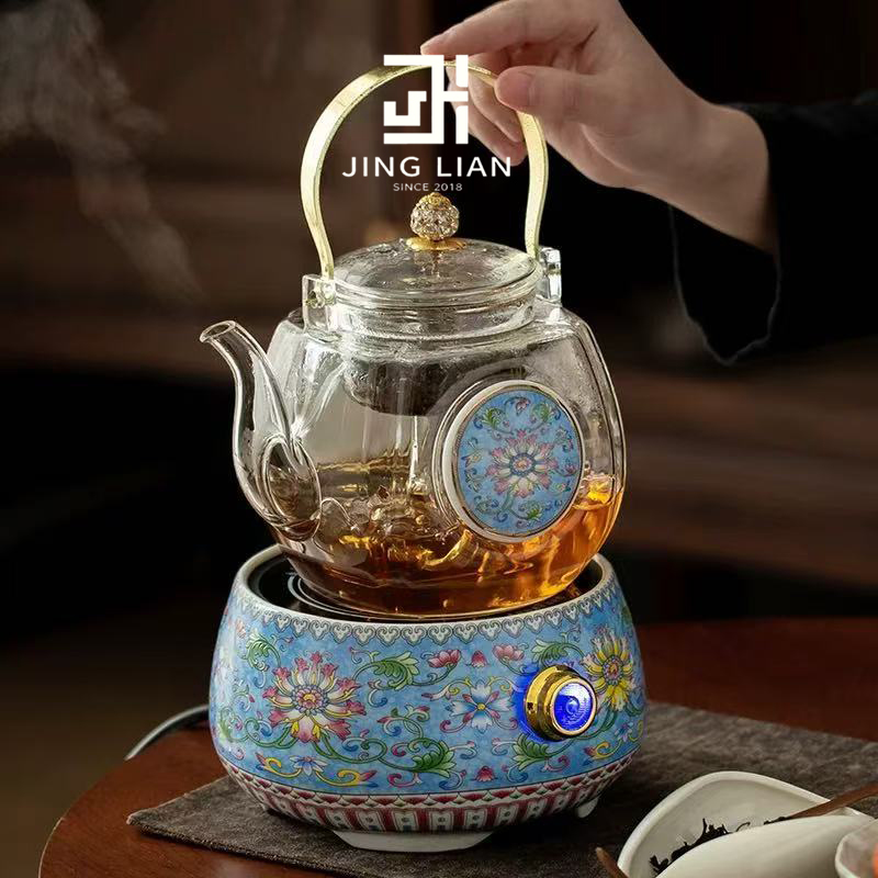 敬廉  电陶炉煮茶器玻璃黑茶煮茶壶烧水壶泡茶专用自动蒸汽煮茶炉