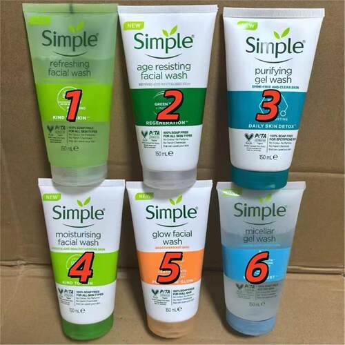 simple清妍洗面奶深沉清洁清爽保湿去角质焕彩紧致肌肤补水洁面乳