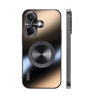适用oppok11手机壳新款oppok11x磁吸支架360°旋转支点炫金磨砂防摔外壳高级感全包镜头商务超薄男女保护套