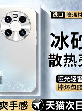 适用华为mate40手机壳银白色炫金磨砂mate40pro新款mt40冰感高级感外壳简约防摔男女散热全包镜头保护套