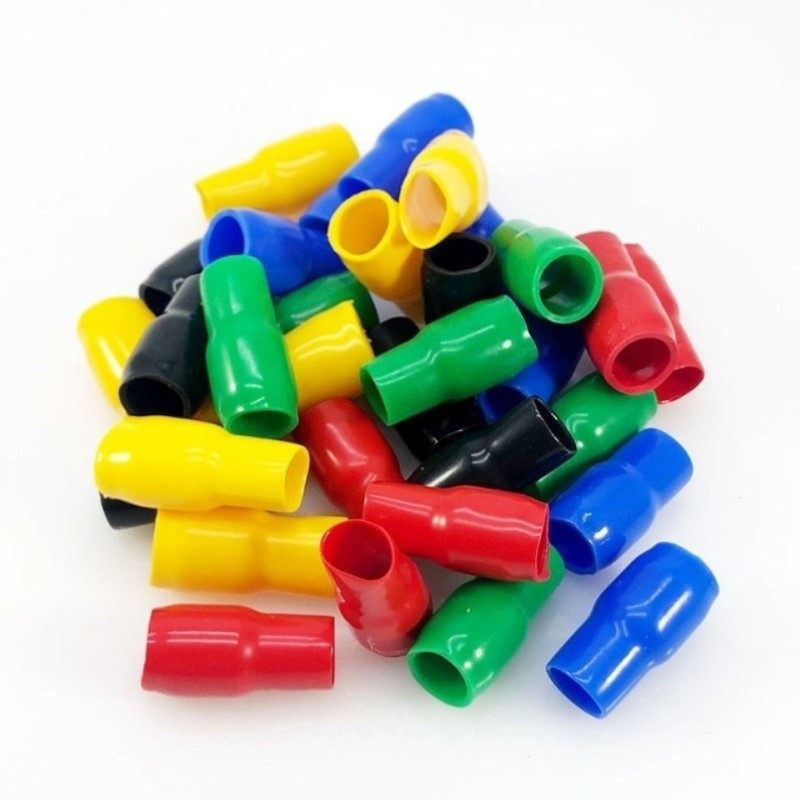 裸端子绝缘软护套电线铜鼻子保护套管v10/16/25平方电缆色套