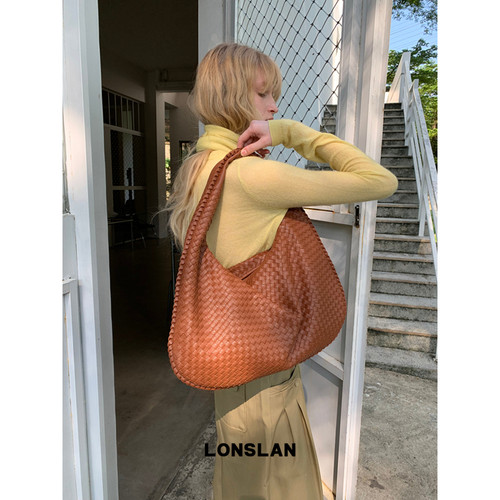 LONSLAN BAG 26秋冬复古编织高质感时尚简约腋下包单肩手提包