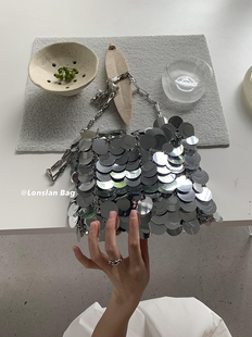 NEW小众设计大亮片超重工单肩斜跨包手机包 23SUMER Lonslan BAG