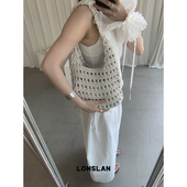 Lonslan 棉线编织松弛多色网兜单肩手提包包 NEW BAG 2025