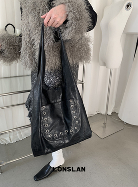 Lonslan BAG 2024WINTER韩系时尚柳丁扣大容量斜挎单肩包包百搭