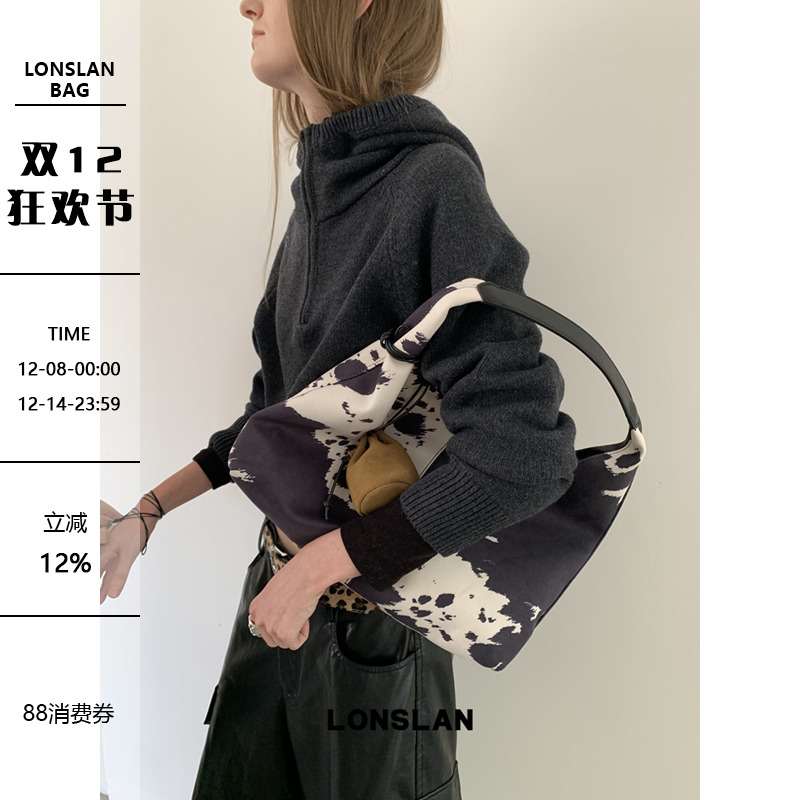 Lonslan BAG 2025 NEW  大容量休闲百搭不规则形状设计单肩腋下包