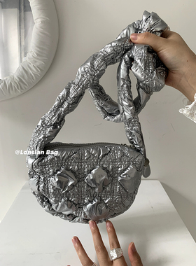 Lonslan BAG 2023SS NEW小众高级感云朵褶皱小包休闲百搭斜跨包