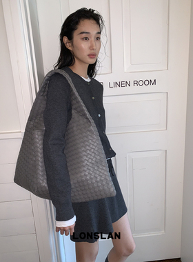 Lonslan BAG 2025NEW早秋编织时尚百搭耐看大容量手提腋下包