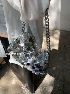 NEW大亮片小众百搭链条信封包单肩腋下包女 23SUMER Lonslan BAG