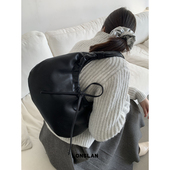 2024秋冬新款 Lonslan BAG 简约蝴蝶结绑带褶皱腋下包包手提包