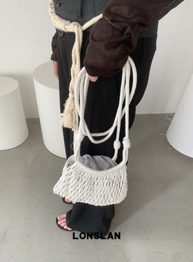 Lonslan BAG 2025日系便捷多功能编织购物袋网兜包