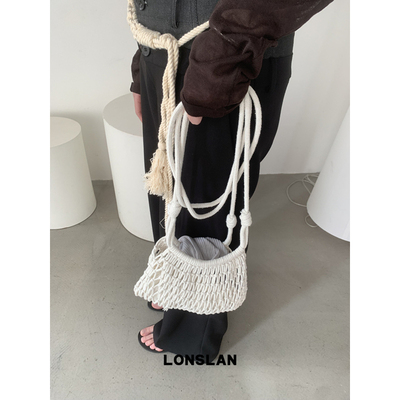 Lonslan BAG 2025日系便捷多功能编织购物袋网兜包